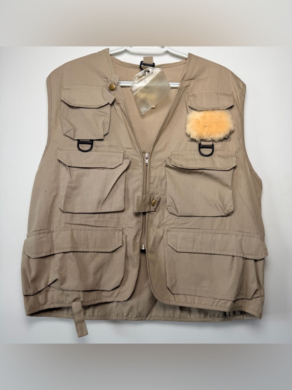 Vintage Sportfisher Fishing Vest Khaki Size M/XL Fly Fishing Multiple Pockets